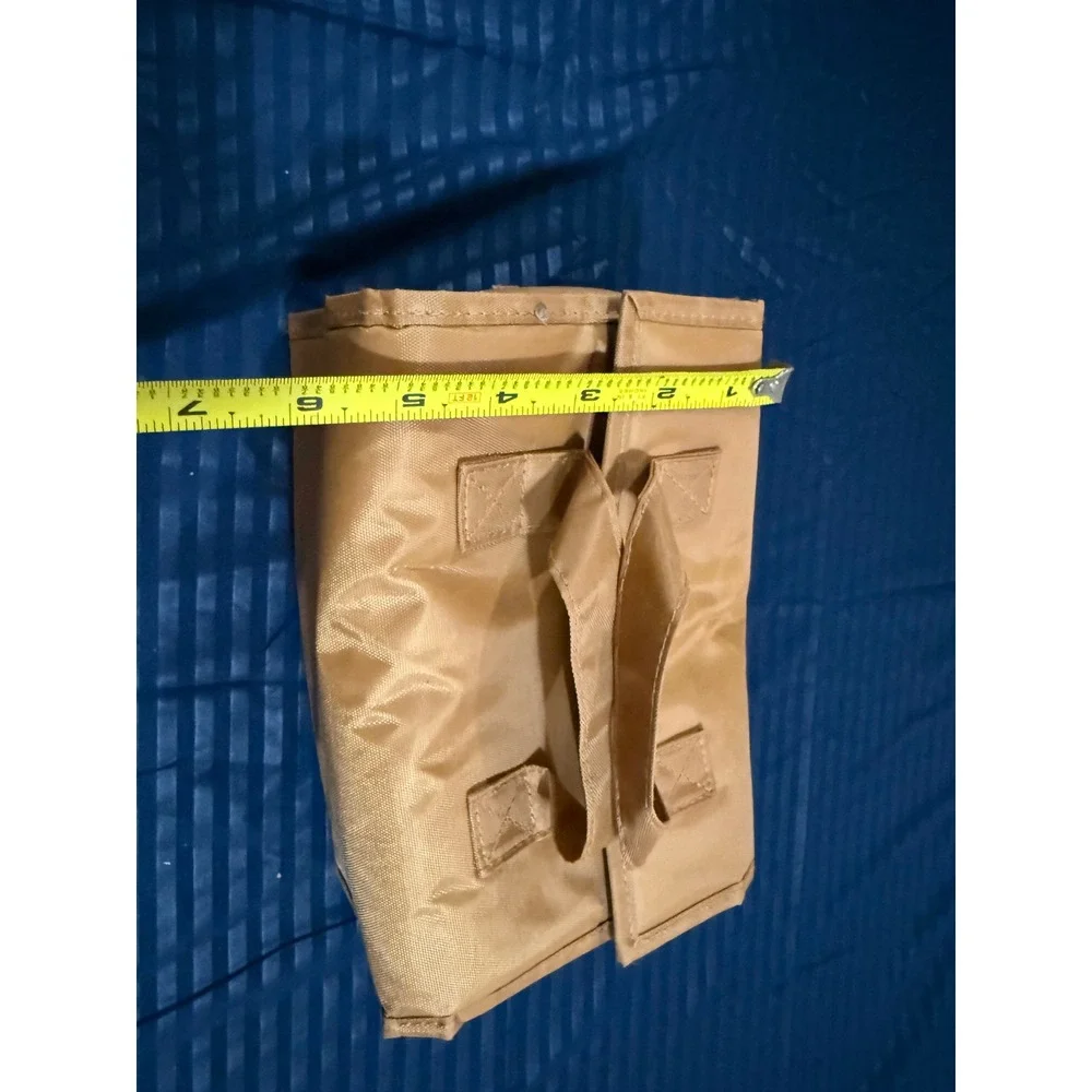 JM New York Tan Roll Up Travel Toiletry Bag 4 Clear Zipper Pockets Organizer